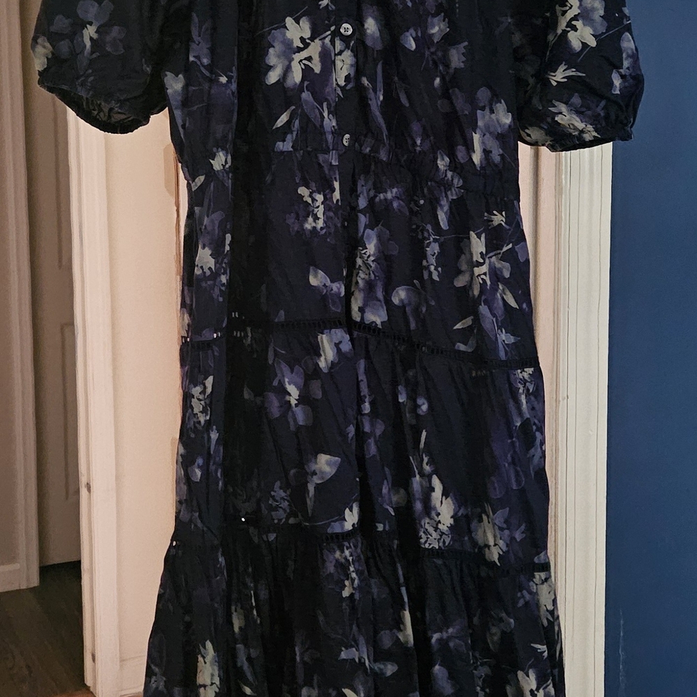 GAP Midnight Blue Floral Maxi Dress